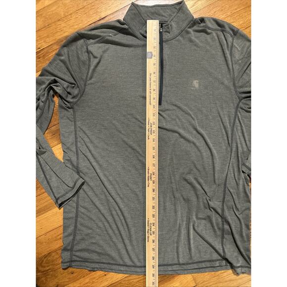 Carhartt Force Extremes® Long Sleeve Half-Zip Shirt Green Size XL 103299-036 - Picture 10 of 11